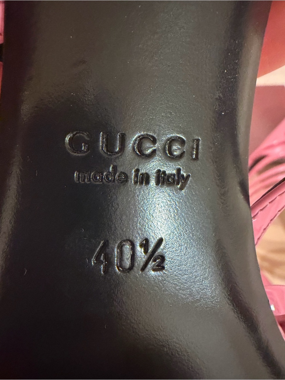 Gucci Pink Patent Leather Multi-Strap Pointed Slingback Heels - Picture 3 of 5